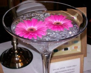 Martinis váza esküvőre