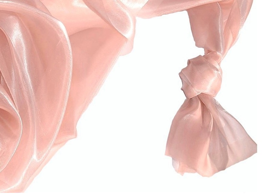 Bérelhető szatén organza dekoranyag púderbézs színben