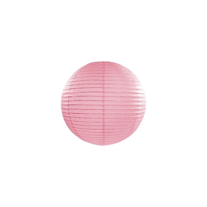 Vintage rózsaszín 25 cm átmérőjű papír lampion