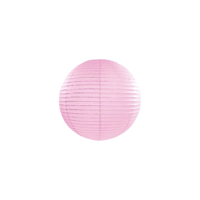 Rózsaszín 25 cm átmérőjű papír lampion