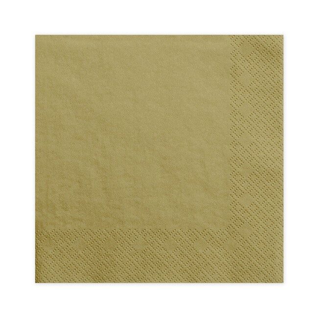Arany színben 20db-os 3 rétegű papírszalvéta 33x33cm