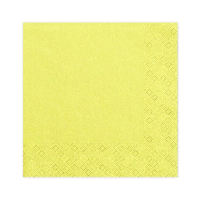 Citromsárga színben 20db-os 3 rétegű papírszalvéta 33x33cm