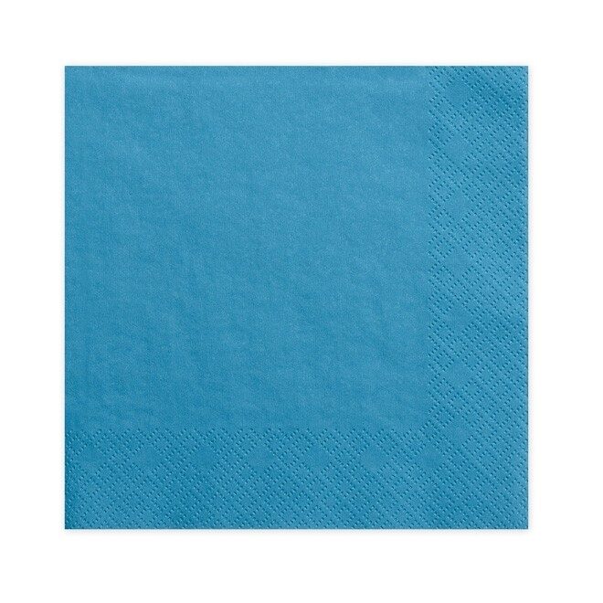 Kék színben 20db-os 3 rétegű papírszalvéta 33x33cm