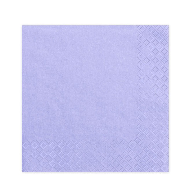Levendula lila színben 20db-os 3 rétegű papírszalvéta 33x33cm