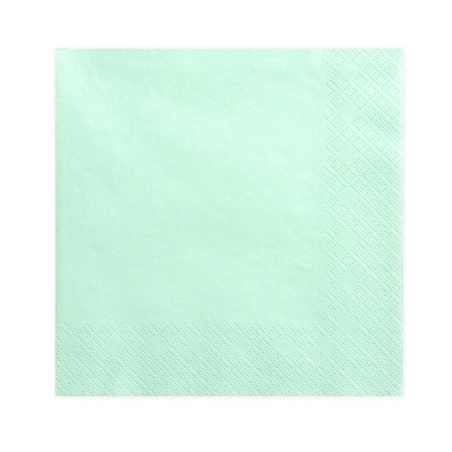 Mentazöld színben 20db-os 3 rétegű papírszalvéta 33x33cm