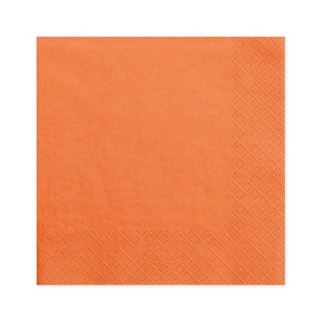 Narancs színben 20db-os 3 rétegű papírszalvéta 33x33cm