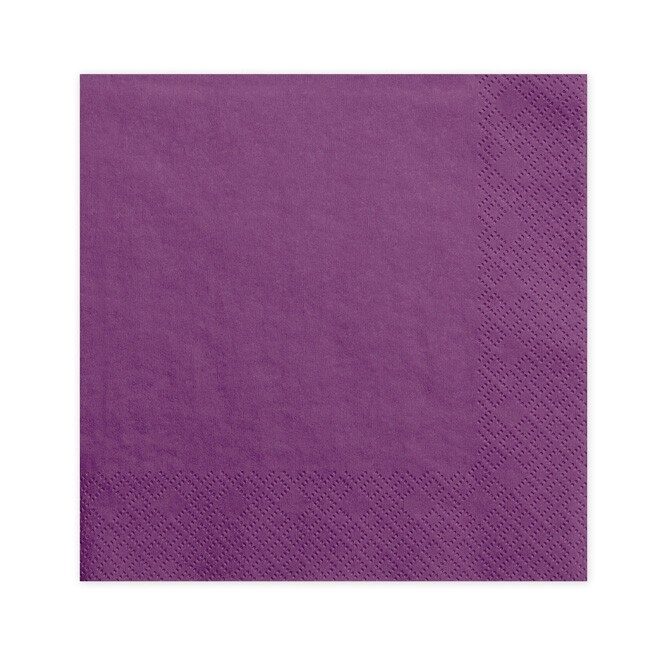 Padlizsán lila színben 20db-os 3 rétegű papírszalvéta 33x33cm