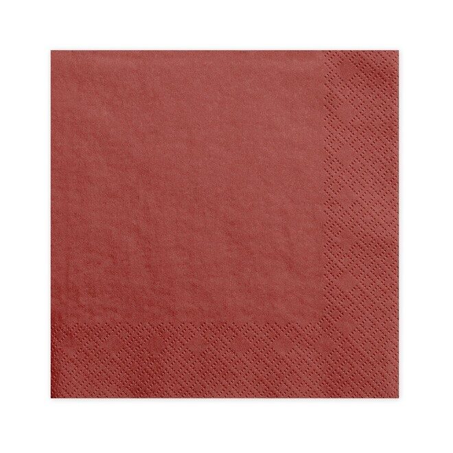 Piros színben 20db-os 3 rétegű papírszalvéta 33x33cm