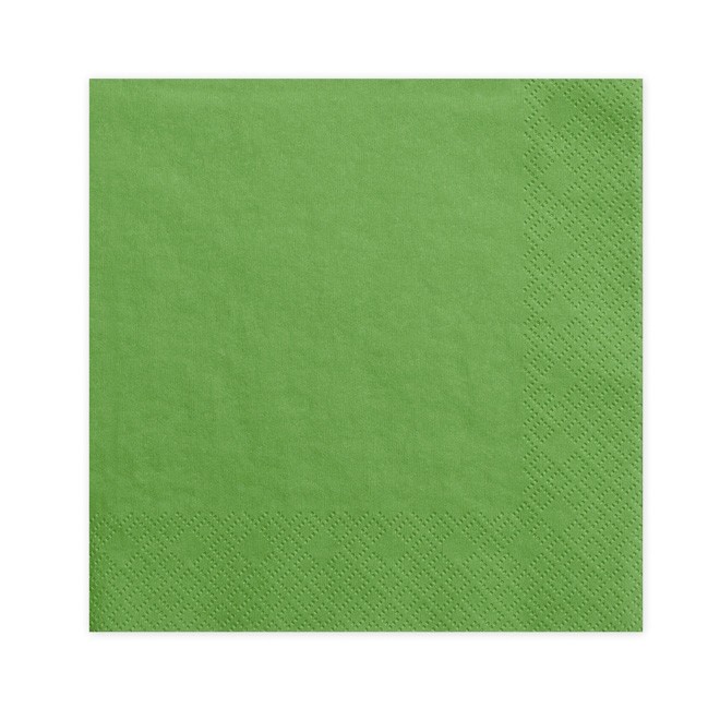 Zöld színben 20db-os 3 rétegű papírszalvéta 33x33cm