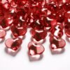 Piros 21mm-es dekor kristály szivek 30db-os csomagban
