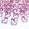 Világos pink 21mm-es dekor kristály szivek 30db-os csomagban