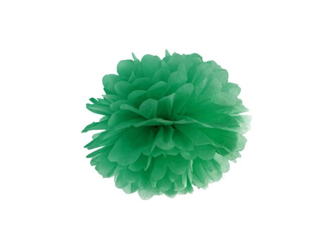Smaragd zöld 25cm-es papír pompom