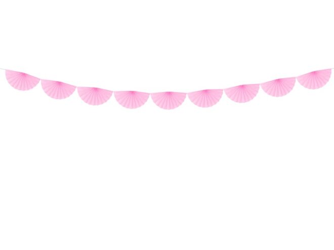Rózsaszín papírtárcsa girland 3m szélességben és több színben