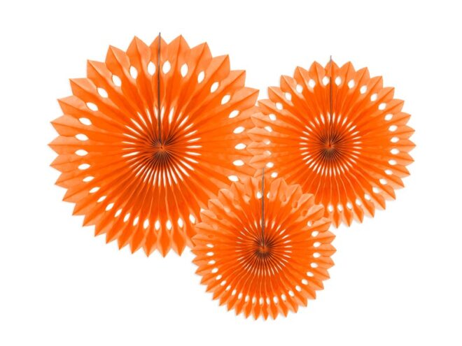 Narancs perforált papírtárcsa szett 20/25/30cm-es méretben