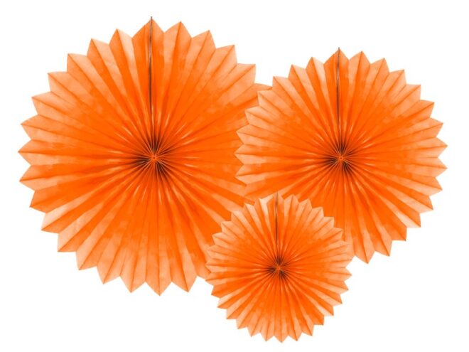 Narancs perforált papírtárcsa szett 20/30/40cm-es méretben