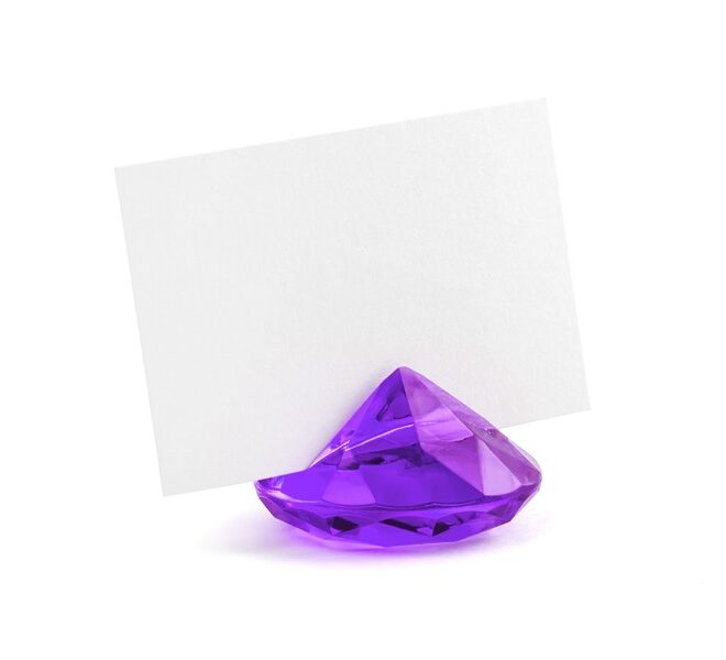 Gyémánt ültetőkártya tartó több színben 10db