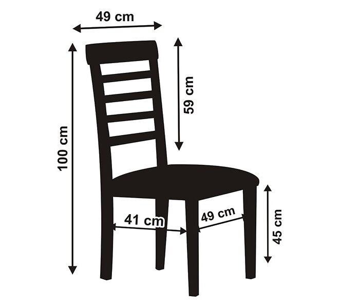 Szabott székszoknya szögletes háttámlájú székekhez matt fehér napszövet anyagból hajtásokkal