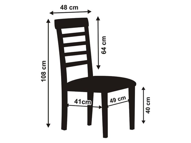 Megvásárolható szabott székszoknya szögletes magasabb háttámlájú székekhez matt fehér napszövet anyagból lábnak mozgásteret engedő hajtásokkal