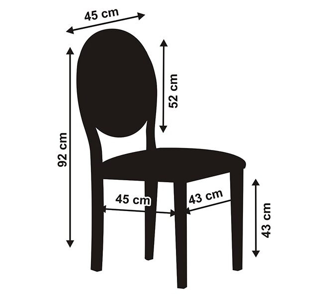 Szabott székszoknya kerekített háttámlájú székekhez matt fehér napszövet anyagból hajtásokkal