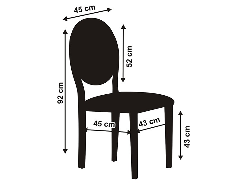 Megvásárolható szabott székszoknya kerekített háttámlájú székekhez matt fehér napszövet anyagból lábnak mozgásteret engedő hajtásokkal
