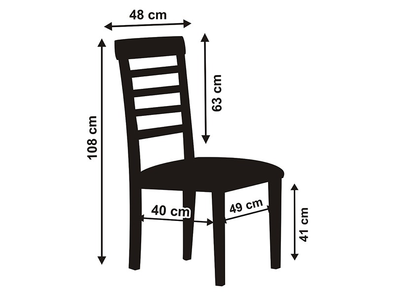 Megvásárolható szabott székszoknya szögletes háttámlájú székekhez matt fehér szatén anyagból lábnak mozgásteret engedő hajtások nélkül
