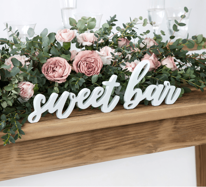 Asztalra helyezhető sweet bar felirat