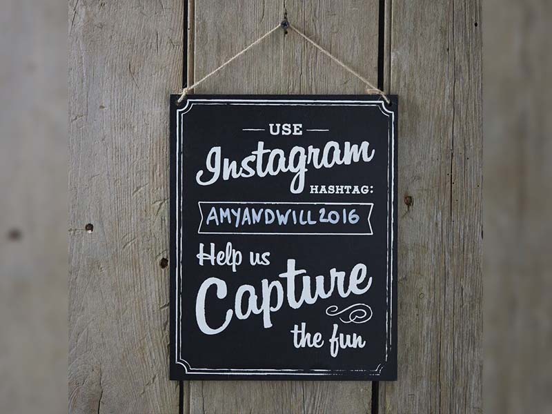 Hashtag Instagram tábla nagyobb méretben