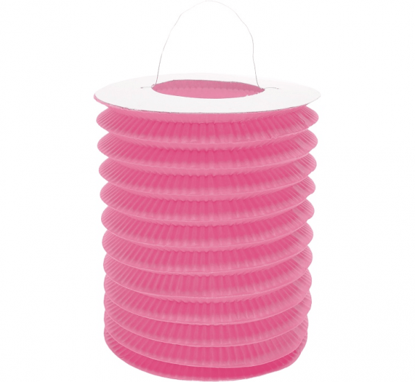 Henger alakú papír lampion - Rózsaszín