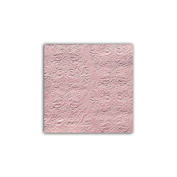 Dombornyomott mintás papír szalvéta 20 db-os csomagban - Púder rózsaszín