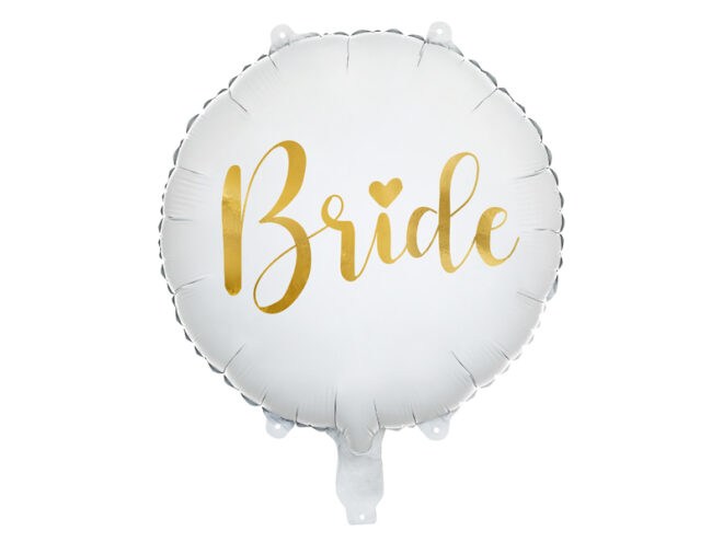 Bride fólia lufi lánybúcsúra - Fehér-arany