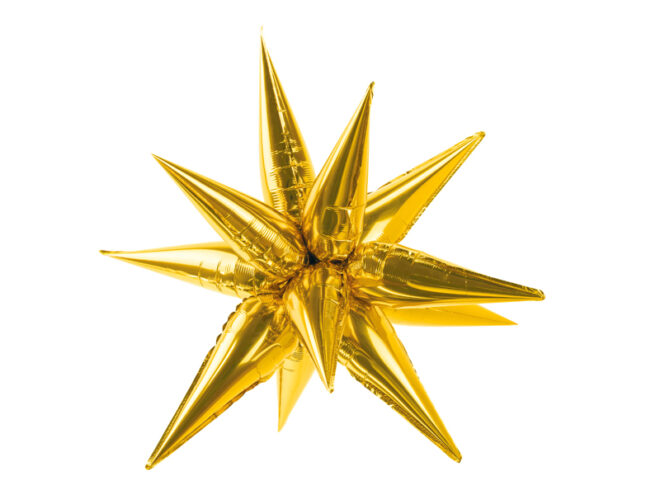 3D-s csillag fólia lufi 95 cm - Arany