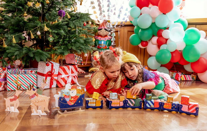Adventi naptár Mikulás szánkó formában.