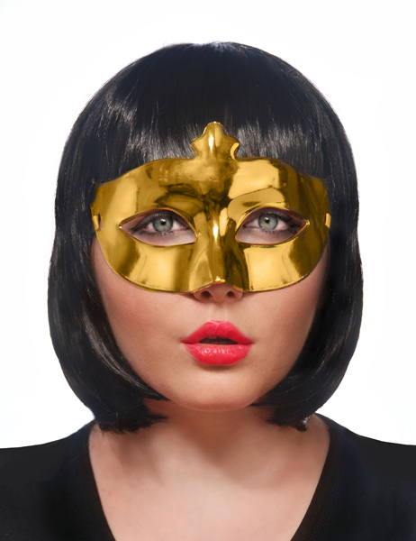 Farsangi maszk arany színben