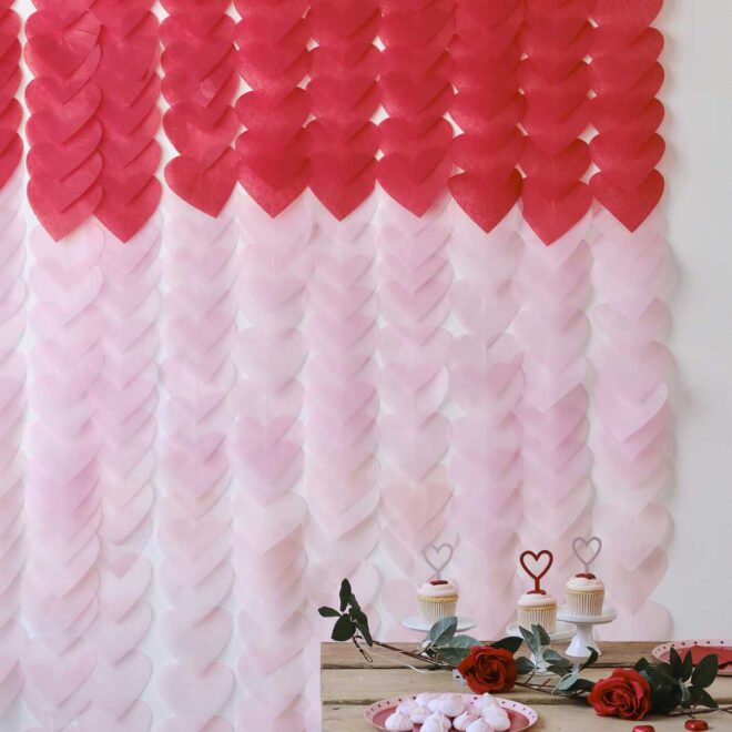 Szíves ombre party háttér valentin napra