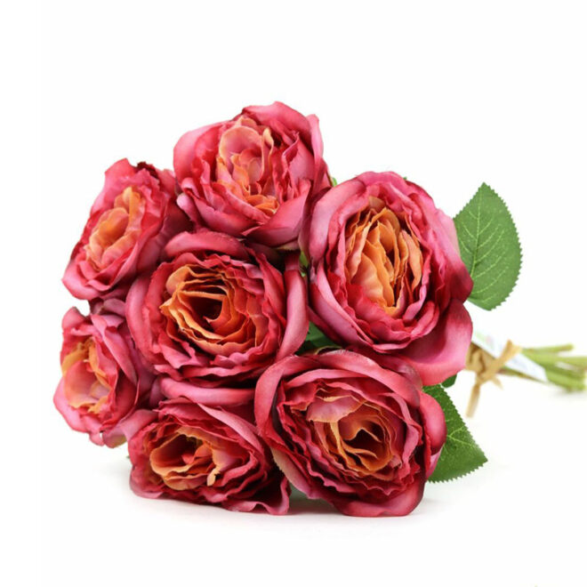 Rózsa csokor 7 szálas cirmos mályva