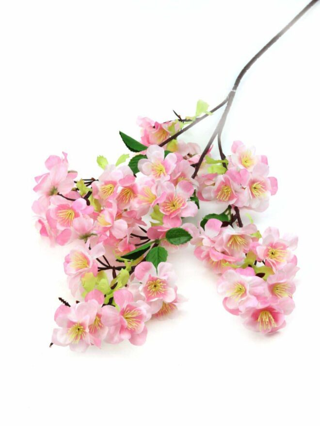 Virágos ág 3 élénk rózsaszín színben