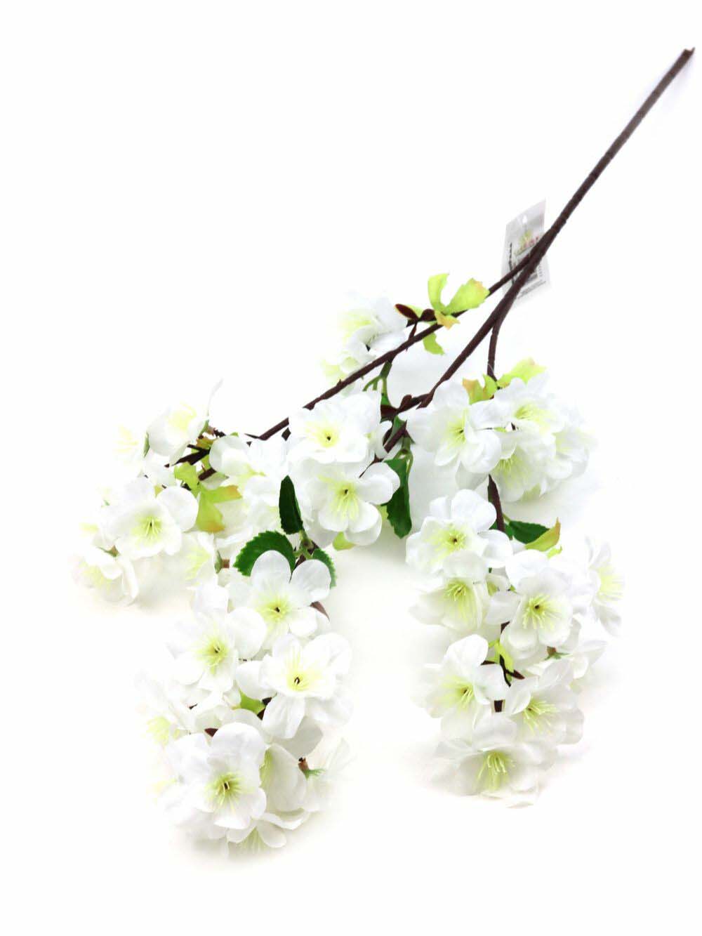 Virágos ág 3 fehér színben