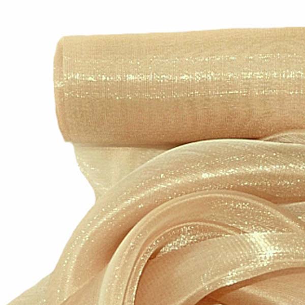 Szatén organza asztali futó 25 cm széles arany színben