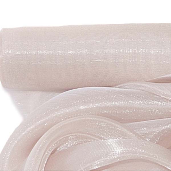 Szatén organza asztali futó 25 cm széles világos drapp színben