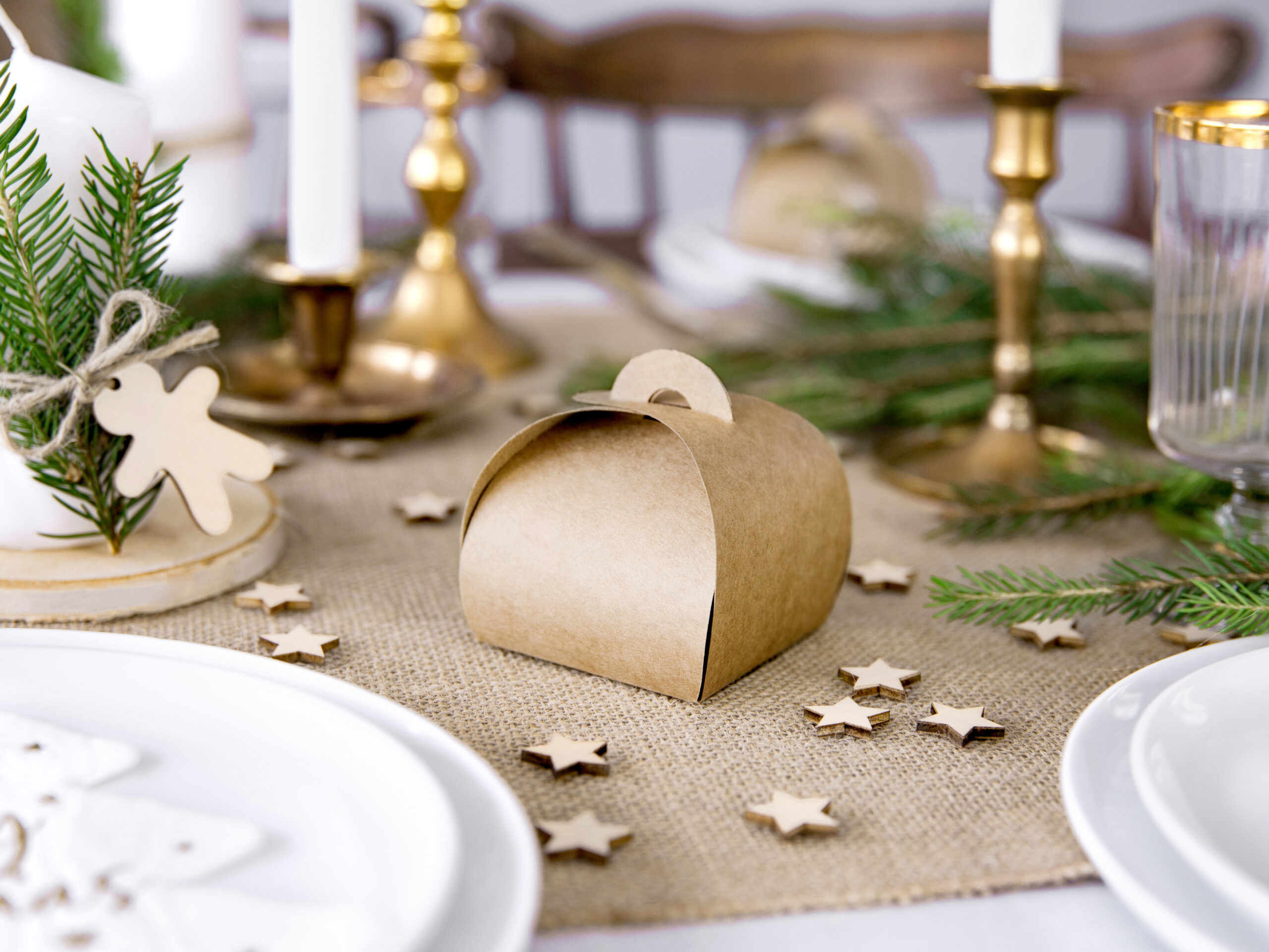 Köszönet ajándék doboz kraft papírból 10db